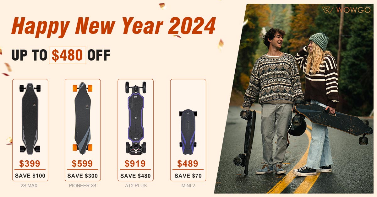 Happy New Year 2024: Riding into a Future Powered by Progress and Passion at WowGo Board - WOWGO BOARD
