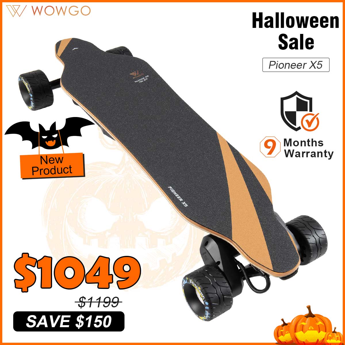 WowGo Pioneer X5 Electric Skateboard & Longboard