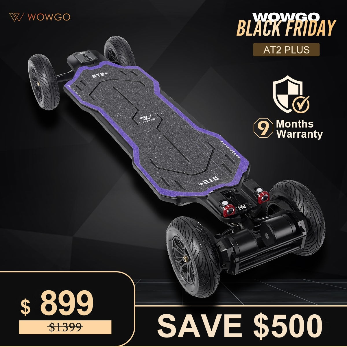 WowGo AT2 Plus Electric Skateboard & Longboard