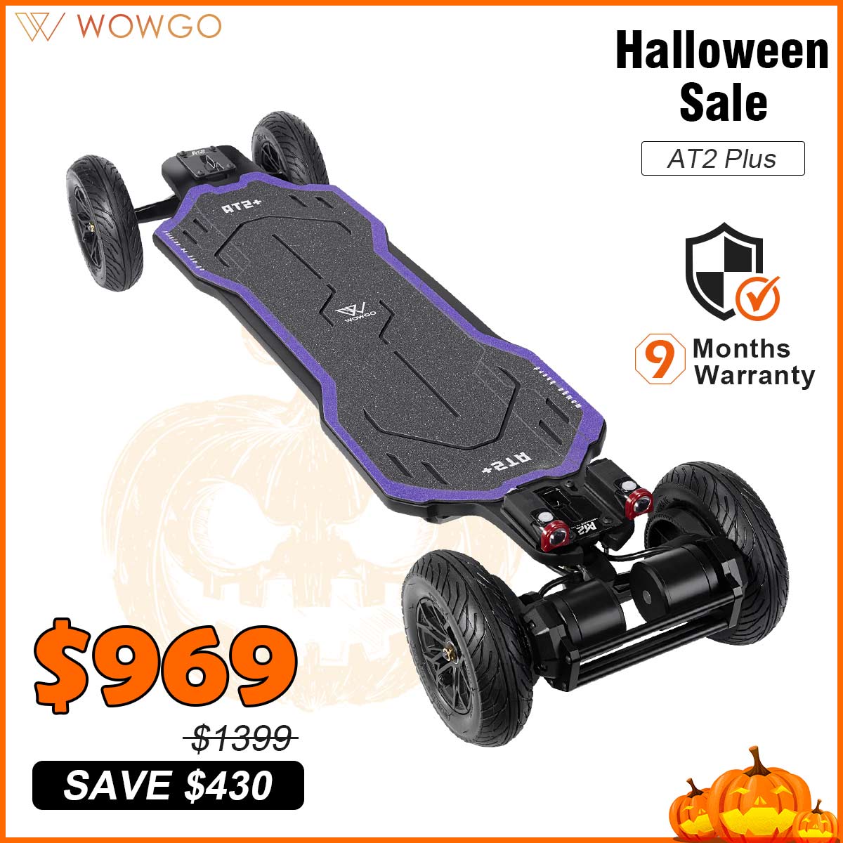 WowGo AT2 Plus Electric Skateboard & Longboard