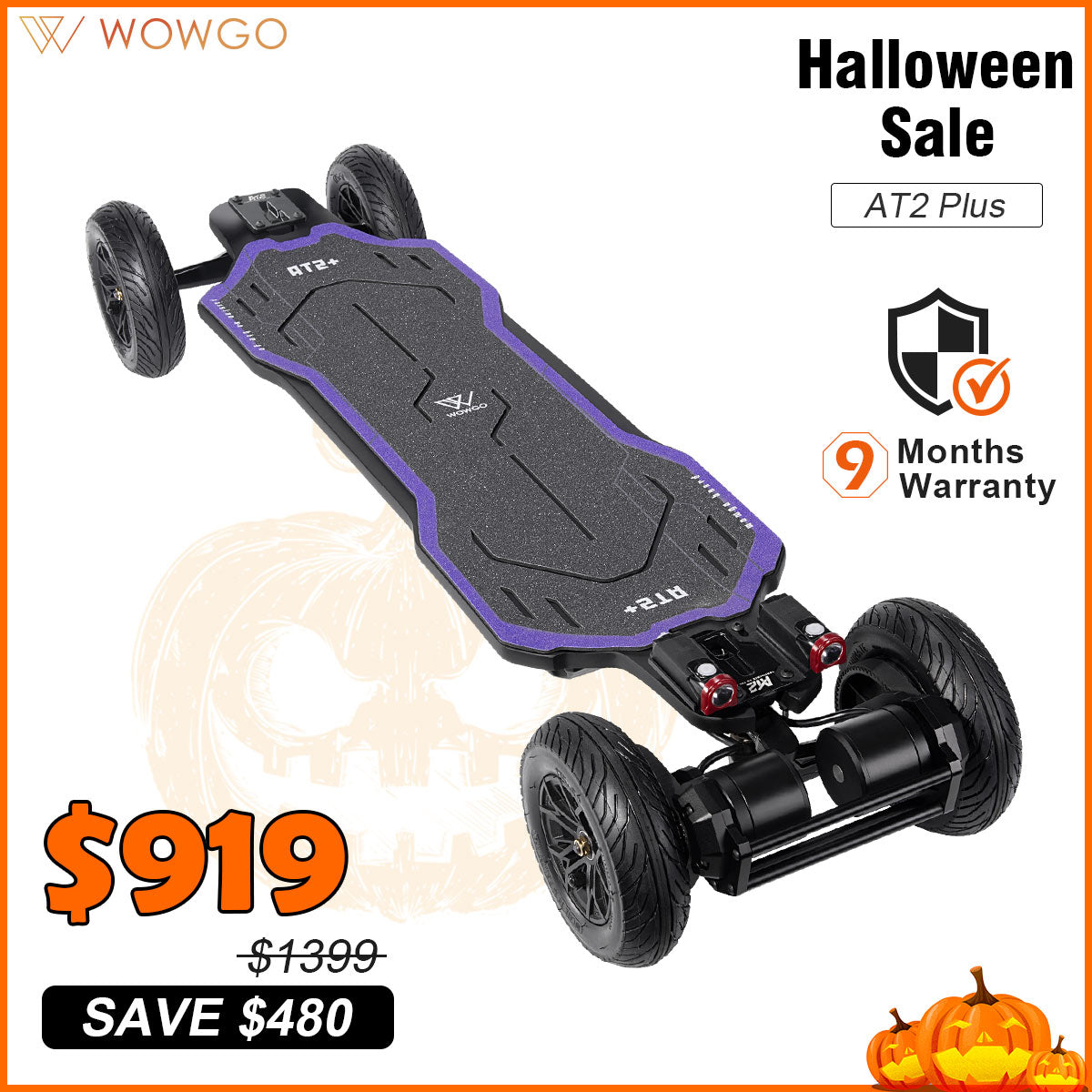 WowGo AT2 Plus Electric Skateboard & Longboard