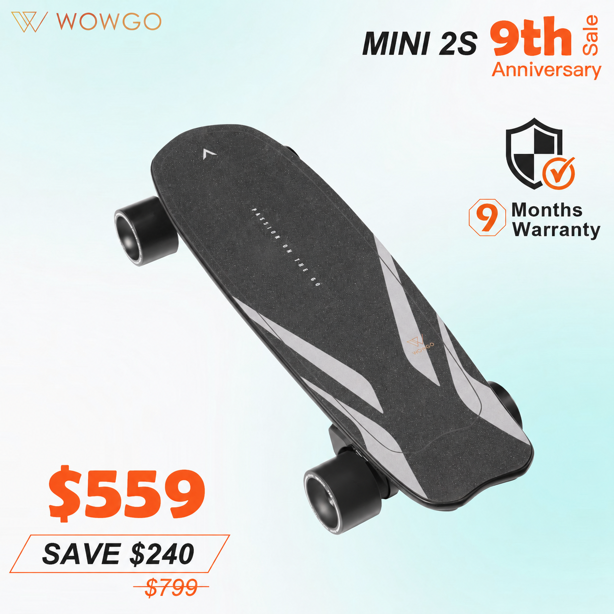 電動スケートボード WowGo 2S Mini Cool Skateboards Electric Shortboard for Adults