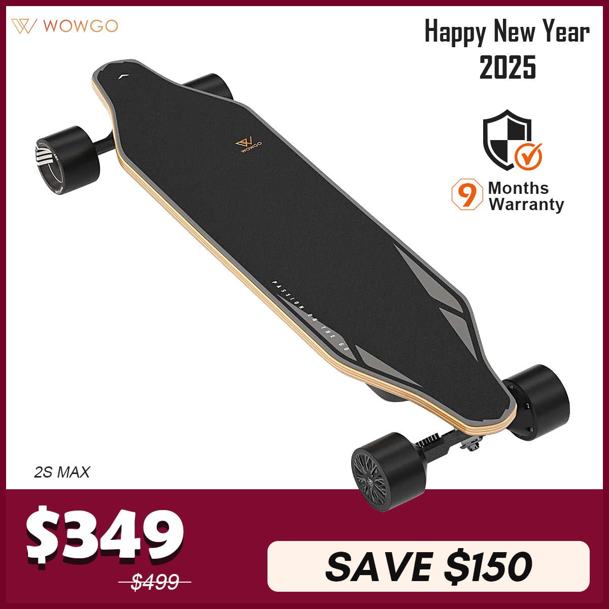 WowGo 2S MAX Electric Skateboard & Longboard - WOWGO BOARD