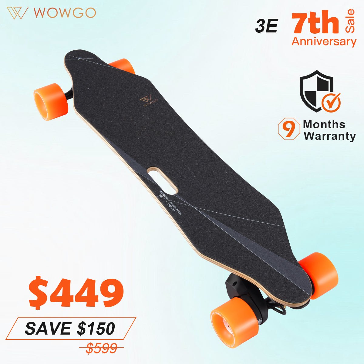 WowGo 3E Electric Skateboard & Longboard - WOWGO BOARD