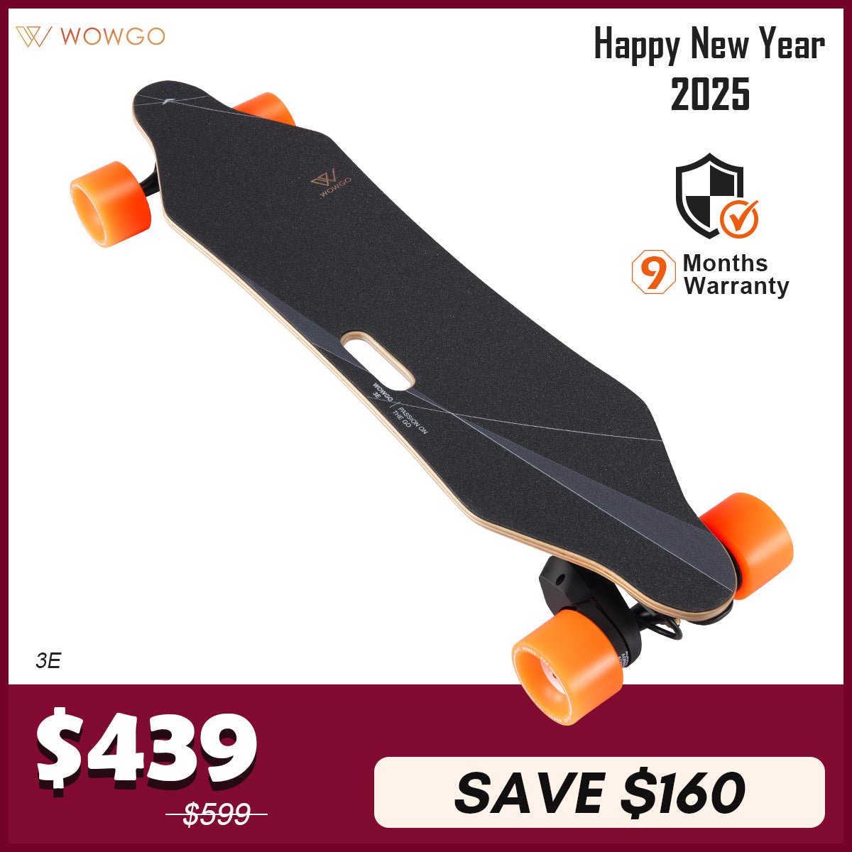 WowGo 3E Electric Skateboard & Longboard - WOWGO BOARD