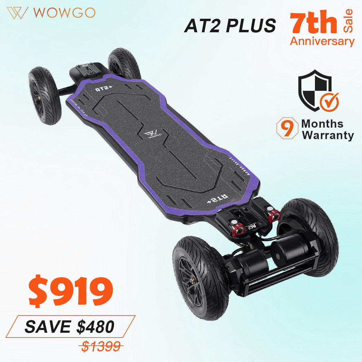 WowGo AT2 Plus Electric Skateboard & Longboard - WOWGO BOARD