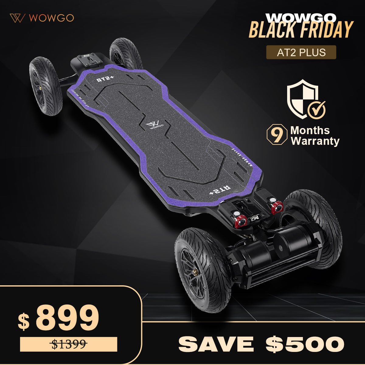 WowGo AT2 Plus Electric Skateboard & Longboard - WOWGO BOARD