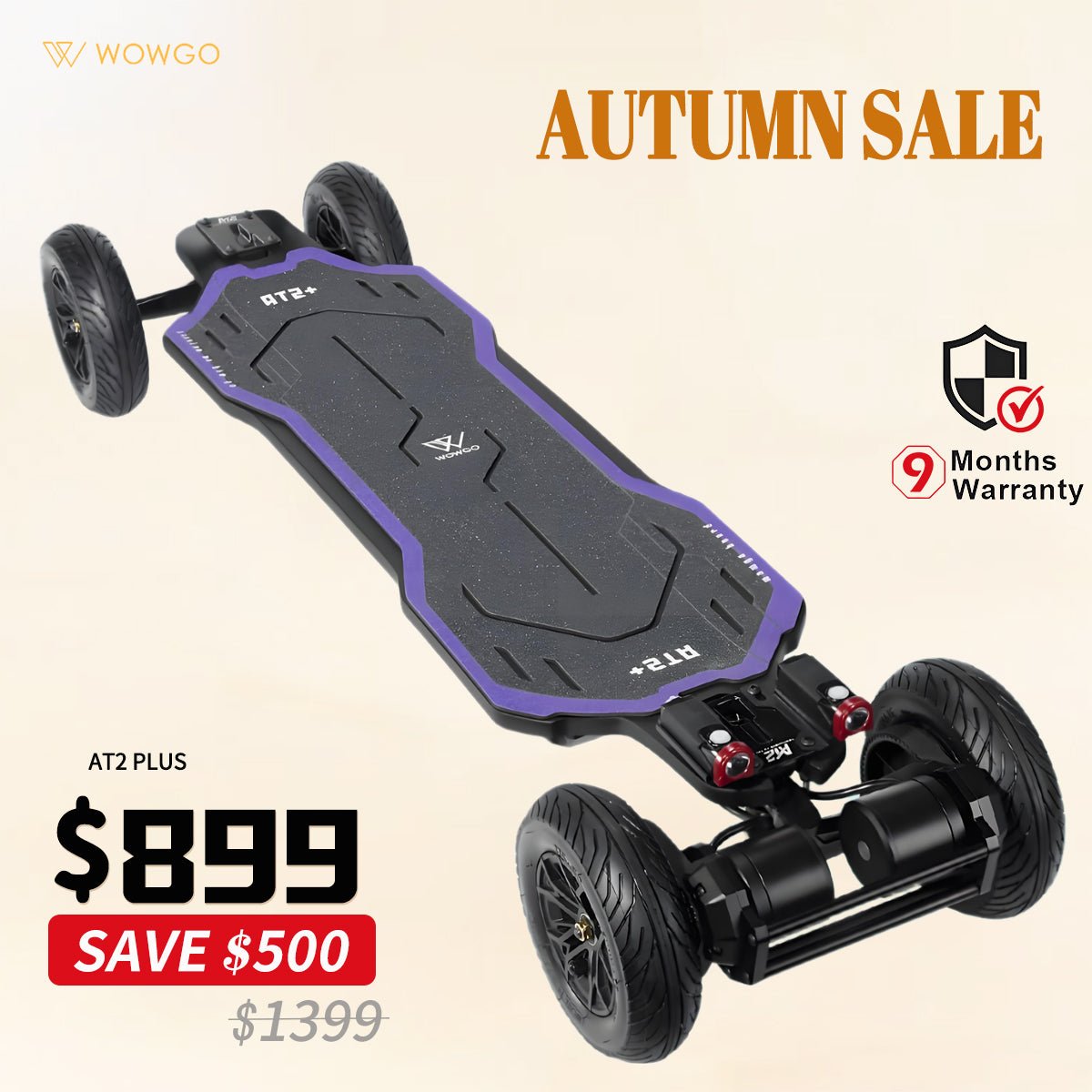 WowGo AT2 Plus Electric Skateboard & Longboard - WOWGO BOARD