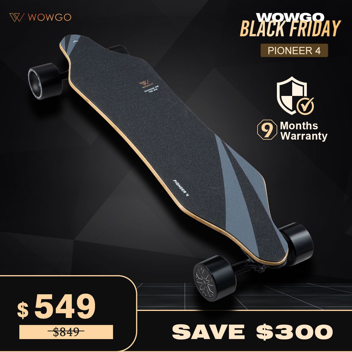 WowGo Pioneer 4 Electric Skateboard & Longboard - WOWGO BOARD