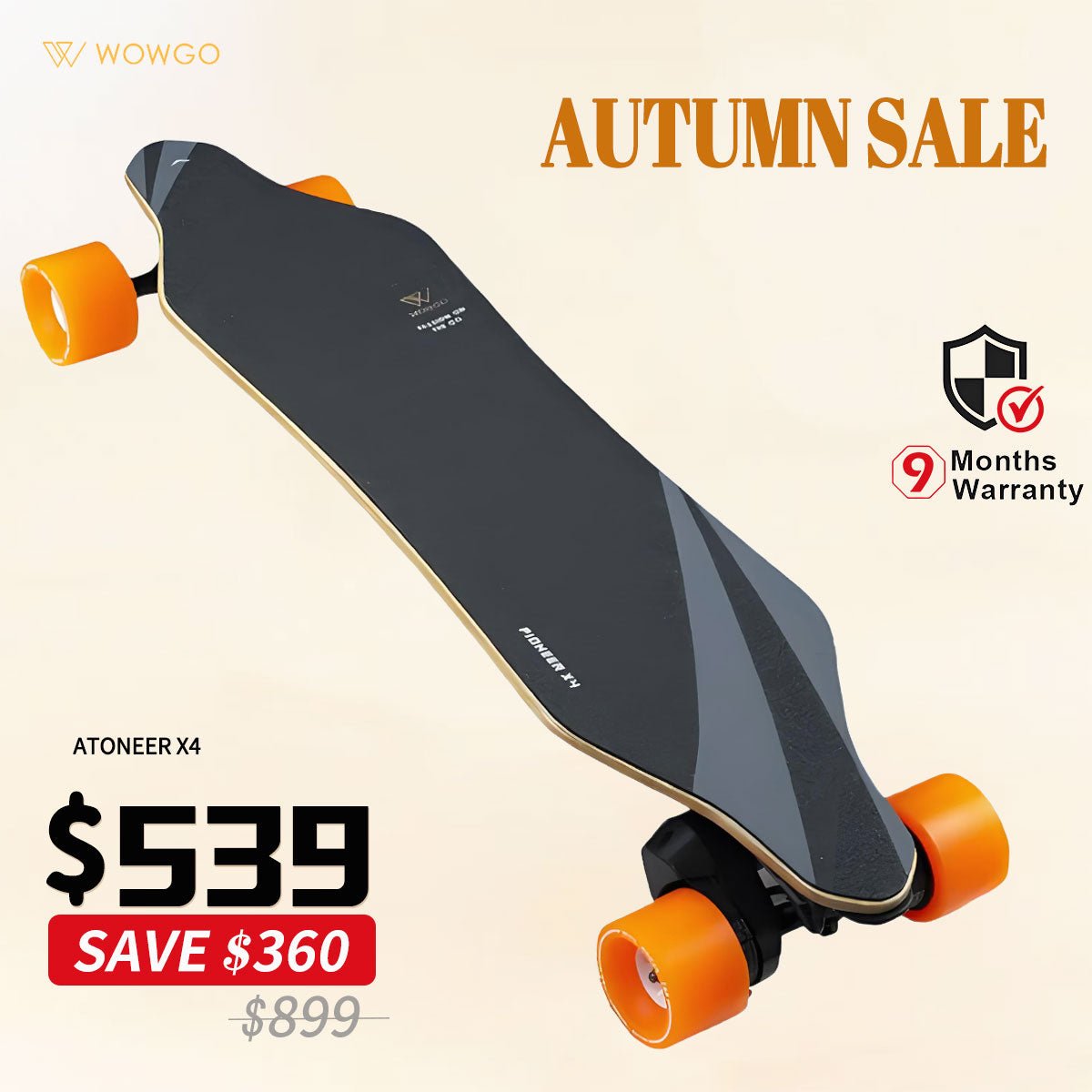 WowGo Pioneer X4 Electric Skateboard & Longboard - WOWGO BOARD