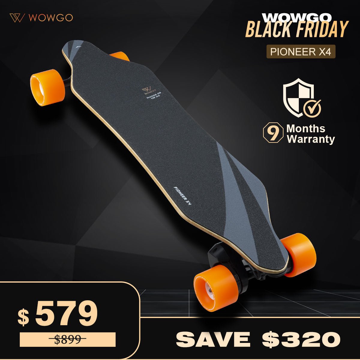 WowGo Pioneer X4 Electric Skateboard & Longboard - WOWGO BOARD