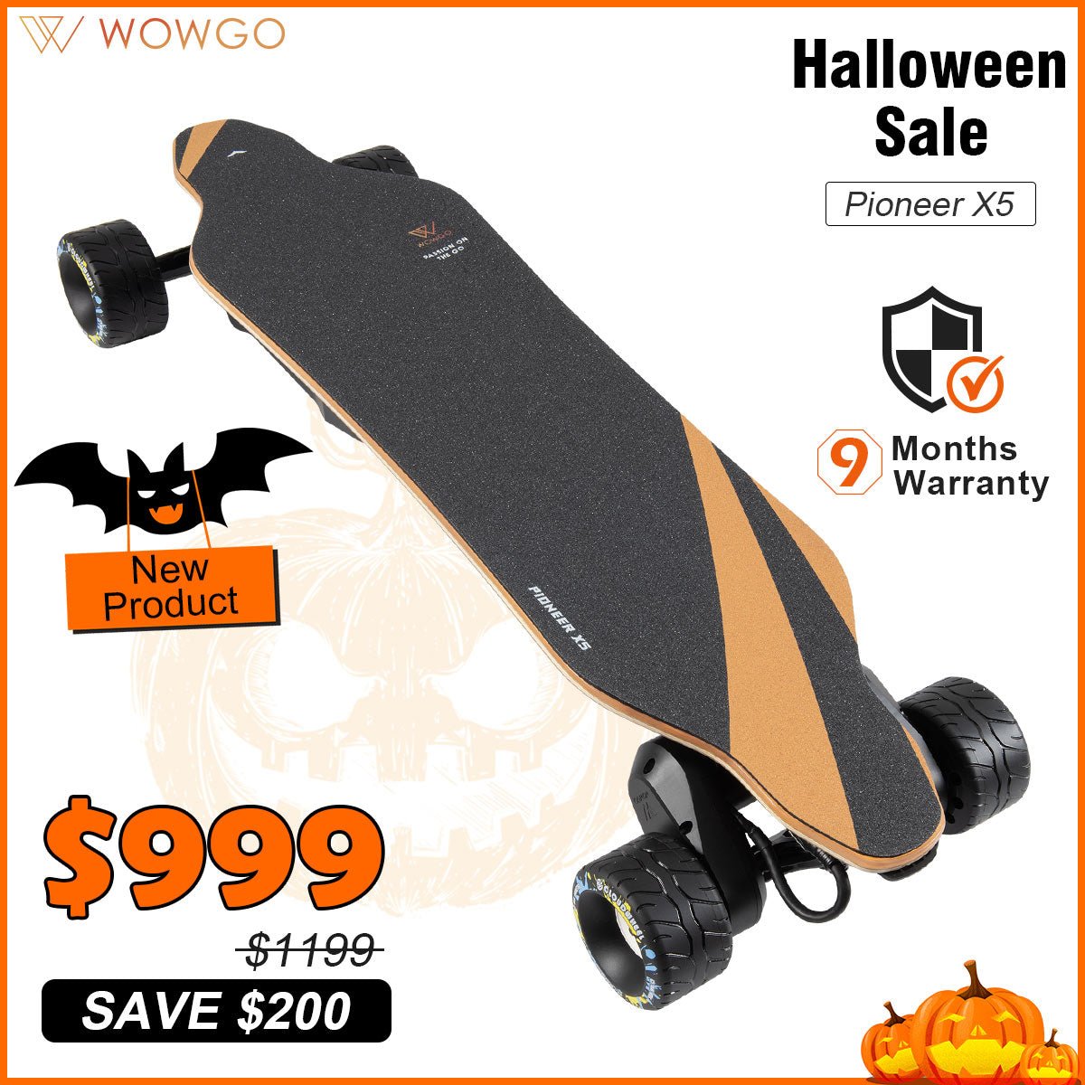 WowGo Pioneer X5 Electric Skateboard & Longboard - WOWGO BOARD