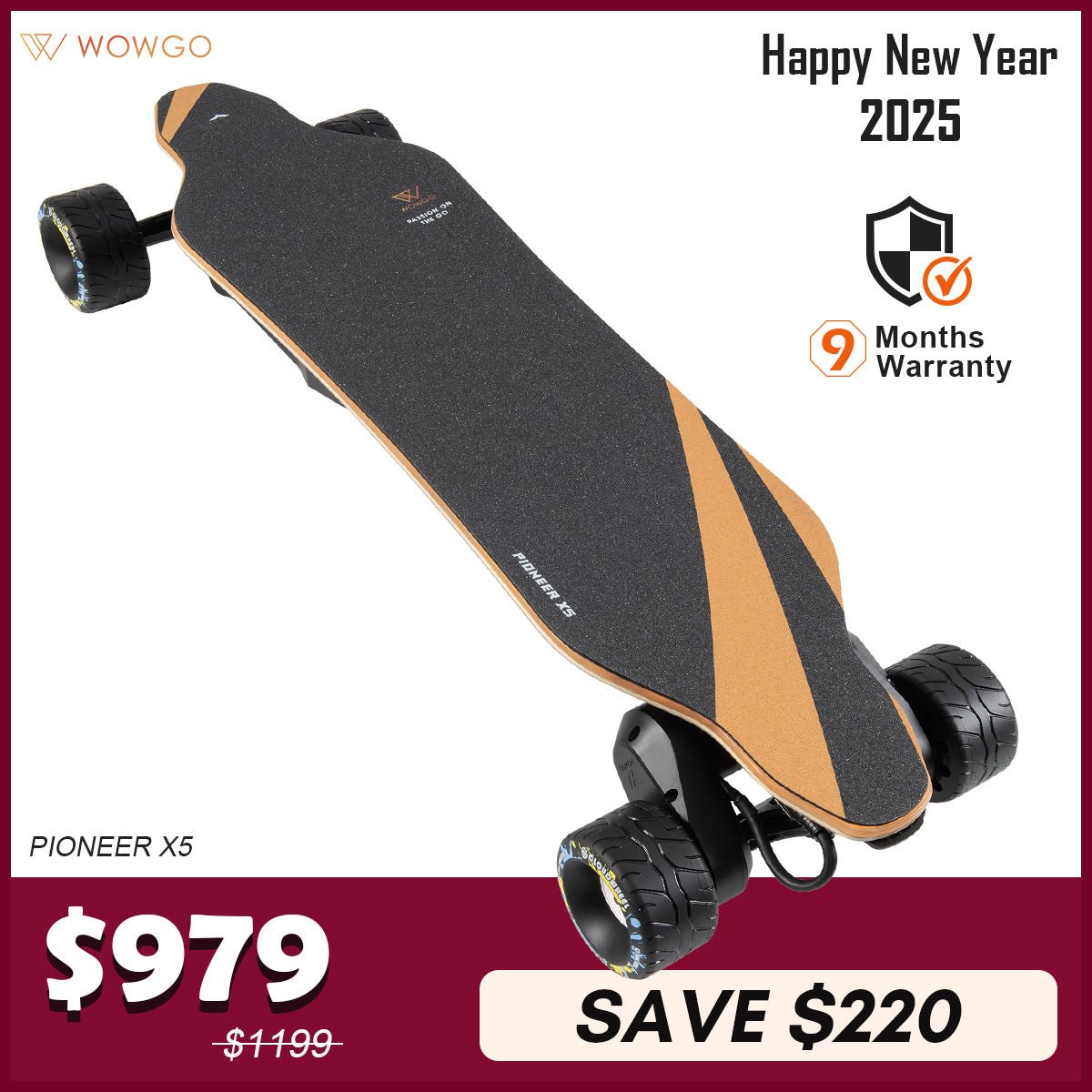 WowGo Pioneer X5 Electric Skateboard & Longboard - WOWGO BOARD