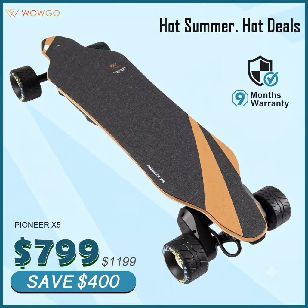 スケートボード WowGo Pioneer X5 Electric Skateboard Best Electric Skateboard Fast With Remote lights