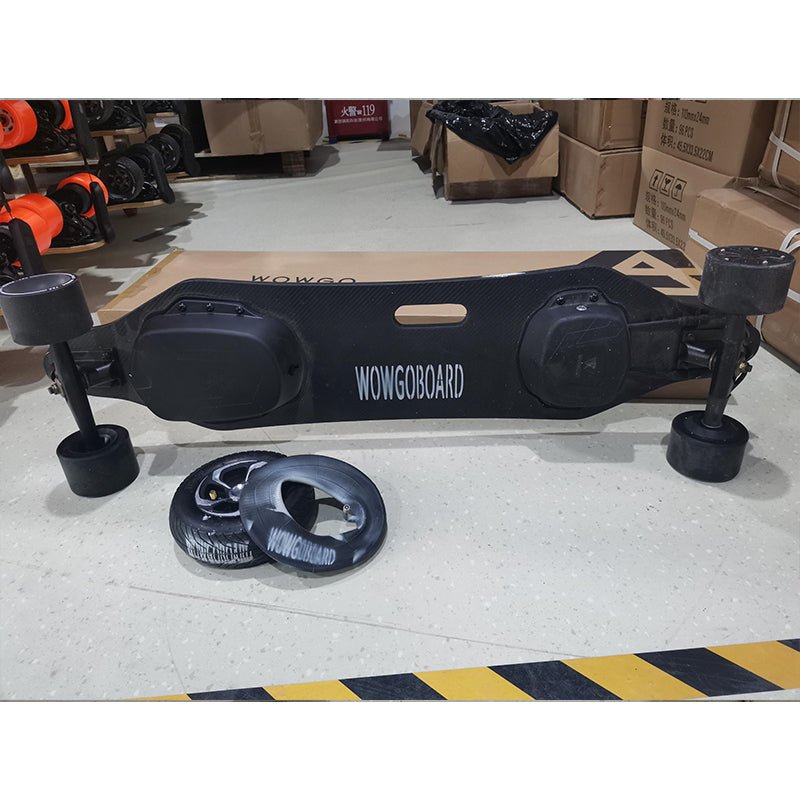 WOWGOBOARD Electric Skateboard with HandleBar, Electric Mountain board Inflatable Innner Tube Tire + Outer Tire - WOWGO BOARD